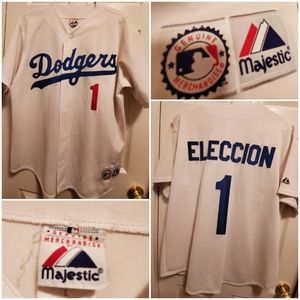 Dodgers "Eleccion #1" Jersey by Majestic. Size Large.
